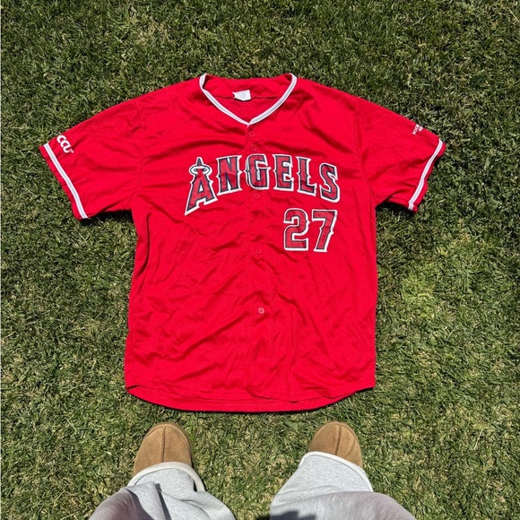 Y2K Trout Button Up Jersey NWOT - Picture 1 of 3